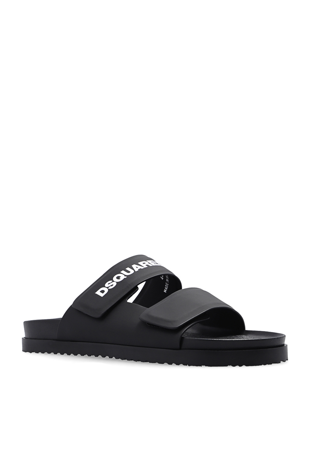 Leather slides with logo Dsquared2 - SchaferandweinerShops
